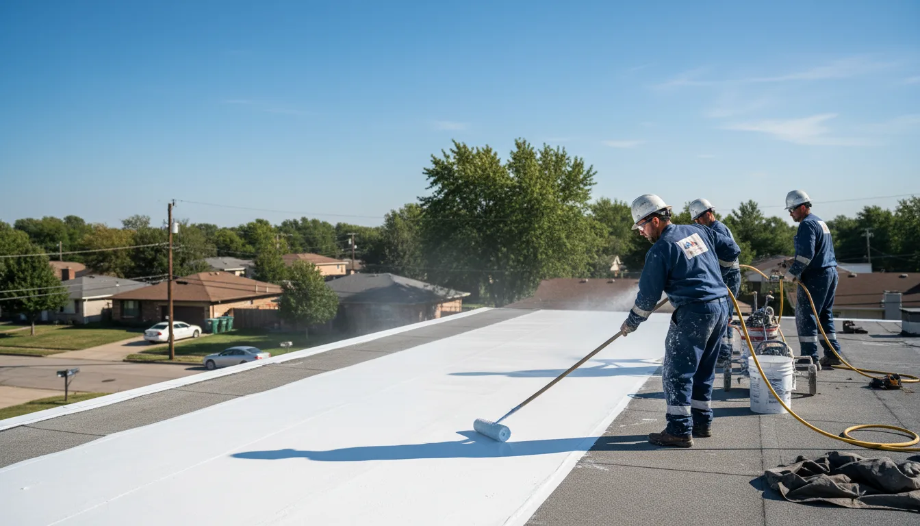 Commercial roof coating in Pleasant Hill, IL near me